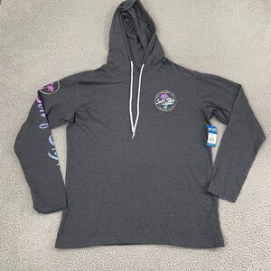 Surf Style Hooded Shirt Men XL Salty Charcoal Long Sleeve NWT